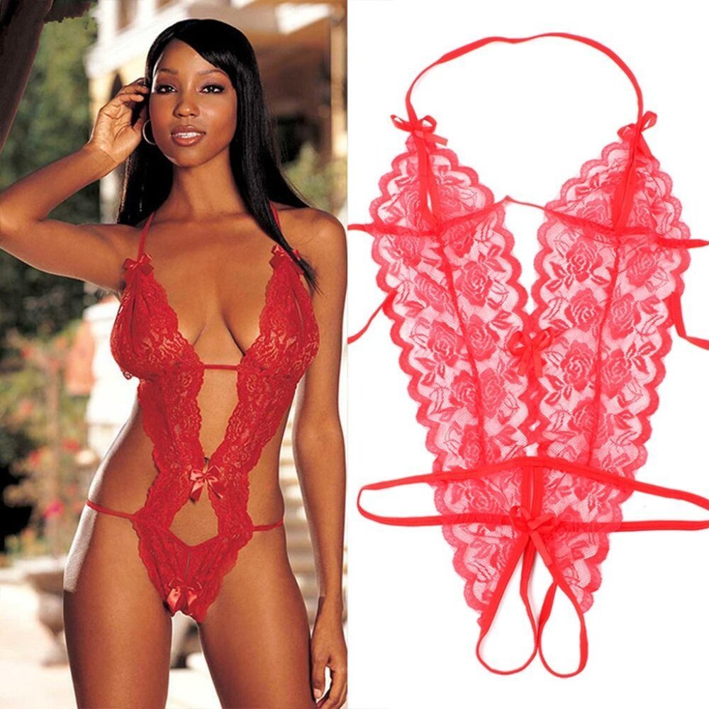 Women's Red One Piece Lace Lingerie ALL SIZES